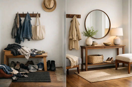 Entryway Styling Before and After Made Simple