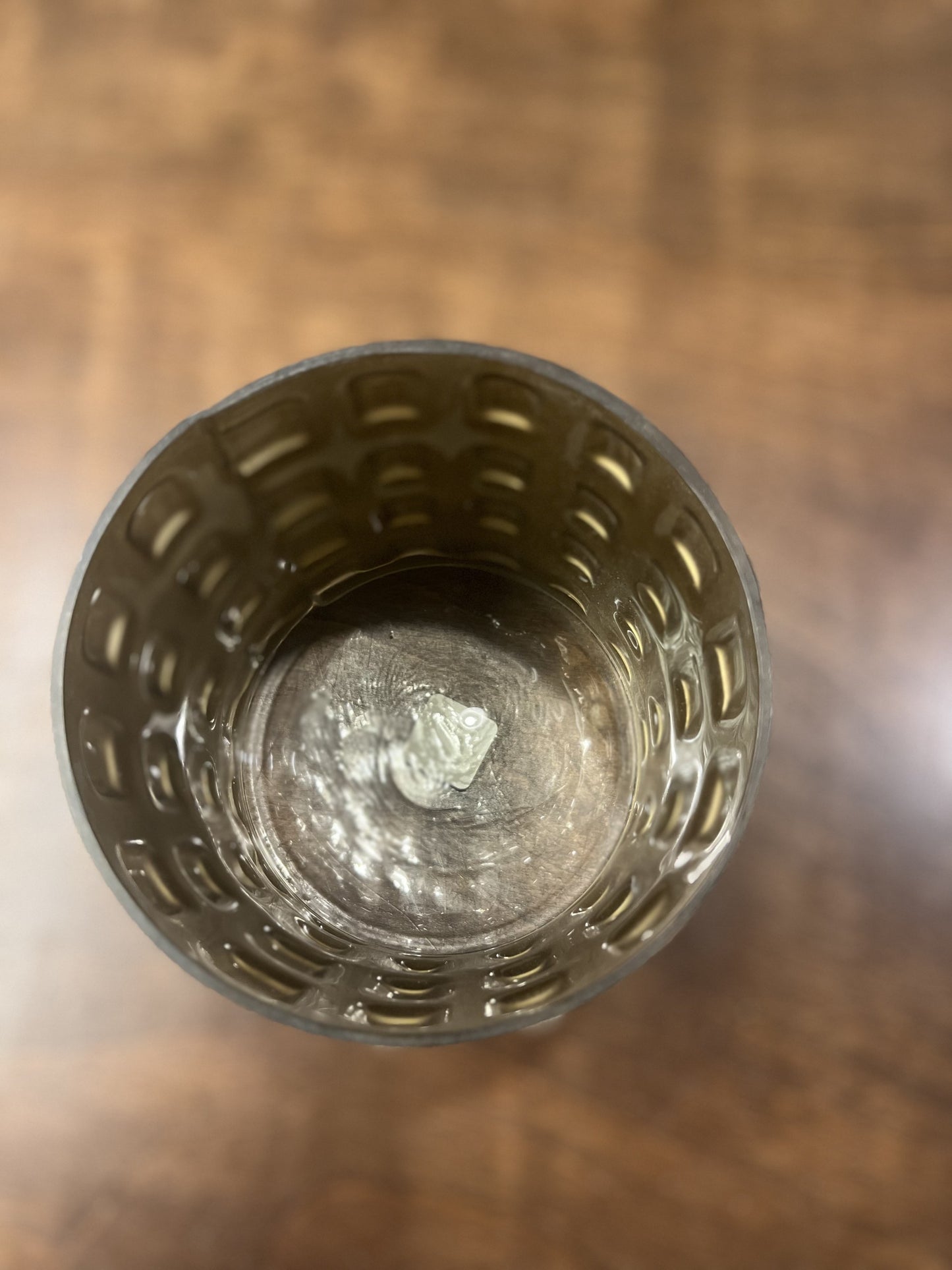 Gold & Whitewashed Cube Embossed Container