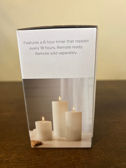 3" x 4" White Pillar Candle