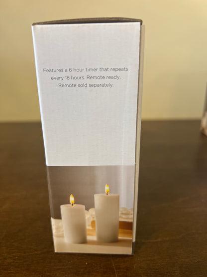 White Pillar Candle  2" X 4"