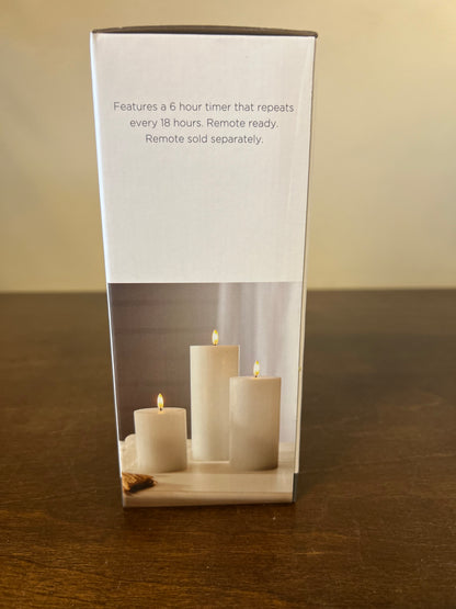 White Pillar Candle  3 X 6