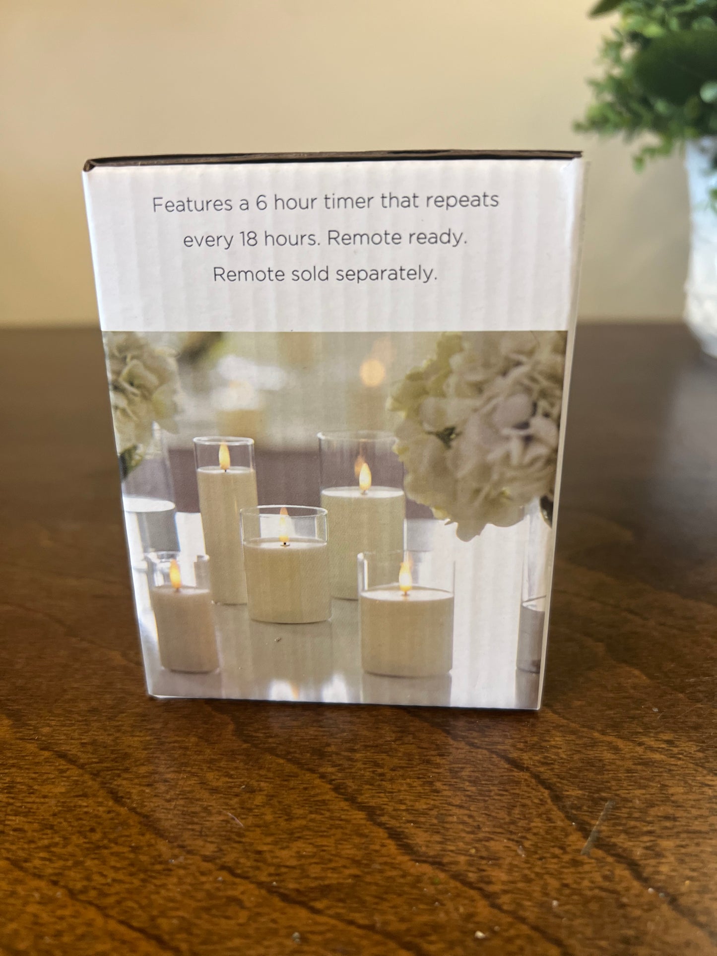 Clear Glass Ivory Pillar Candle  3 X 4"