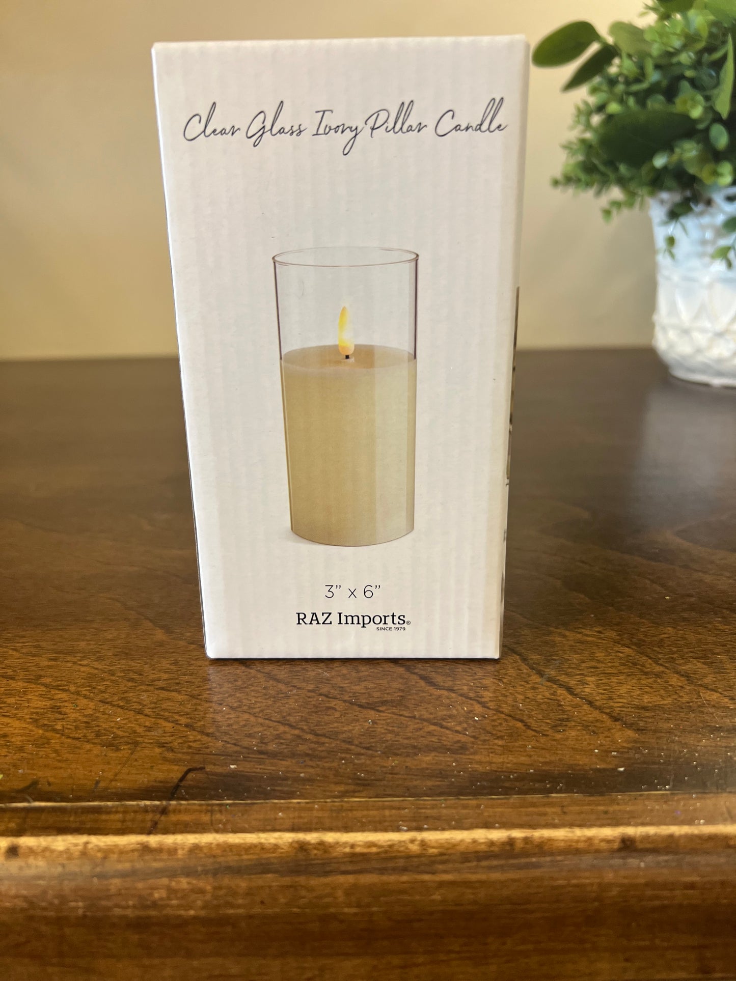 3"x6" Clear Glass Candle