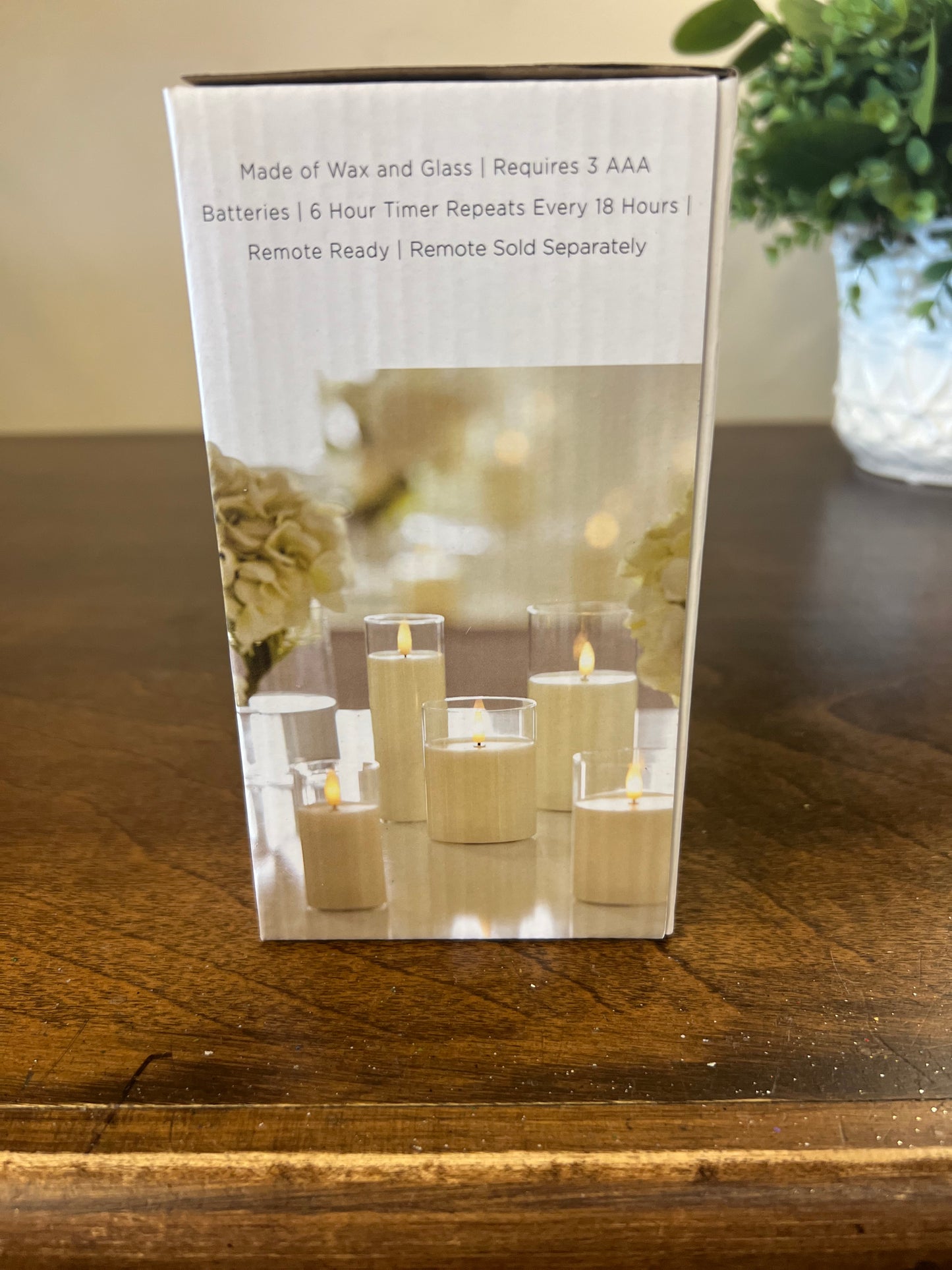 3"x6" Clear Glass Candle