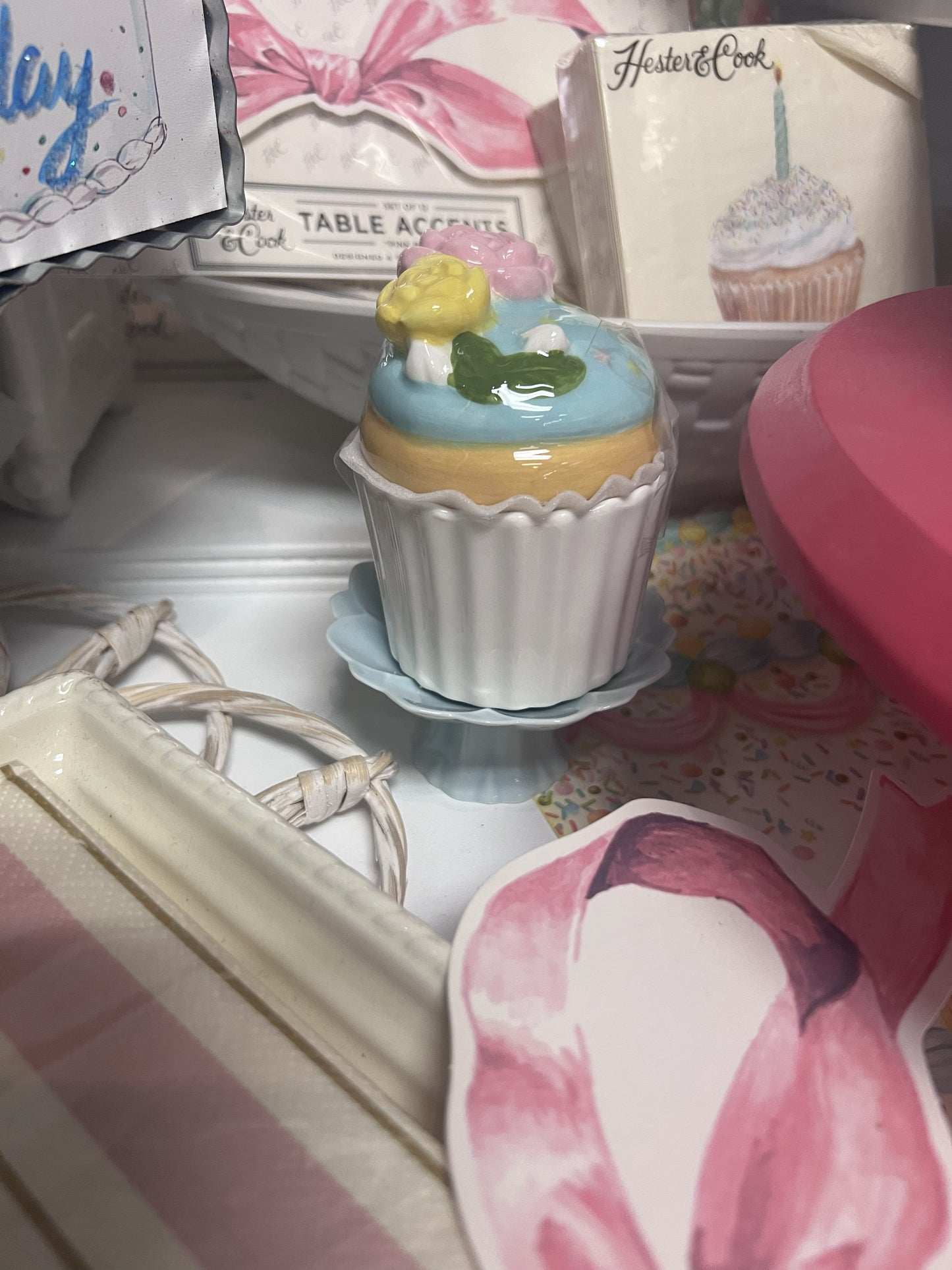 Flower Cupcake Trinket Dish