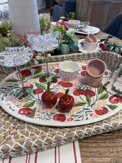 Cherry Bamboo Melamine Oval Platter/LG