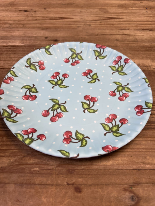 Cherries Melamine Plate  9"