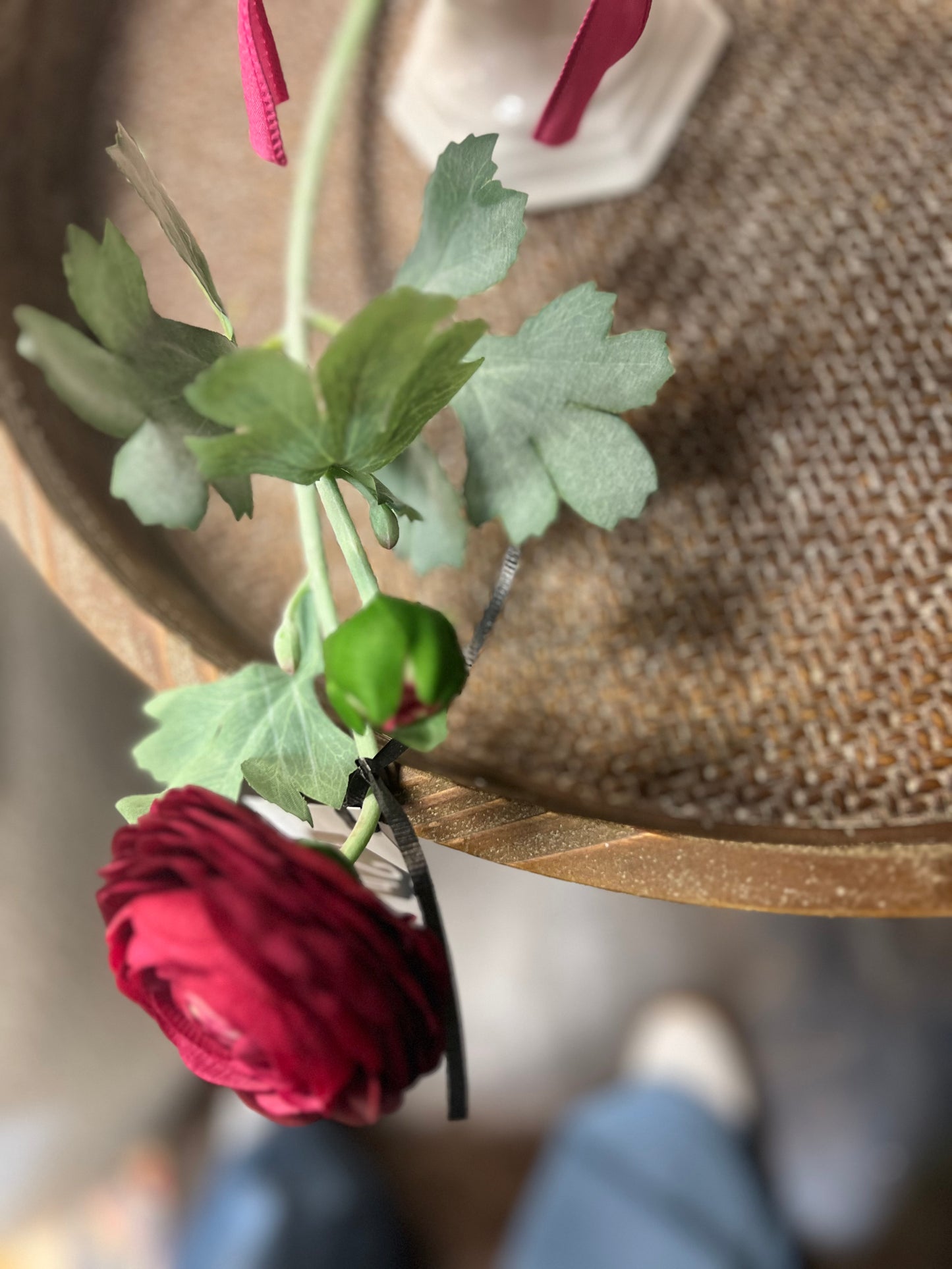 Real Touch Fuchsia Bud & Bloom Ranunculus 19.5"